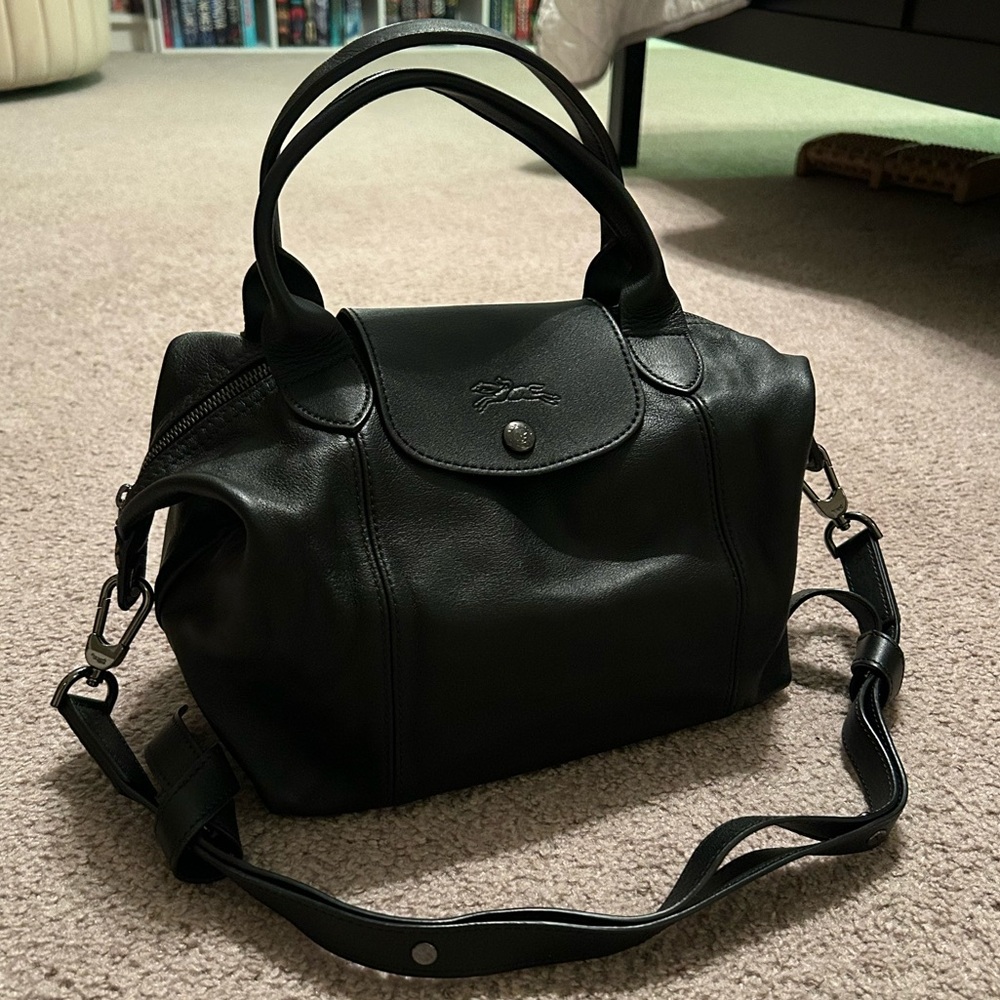 Longchamp Black Leather Bag